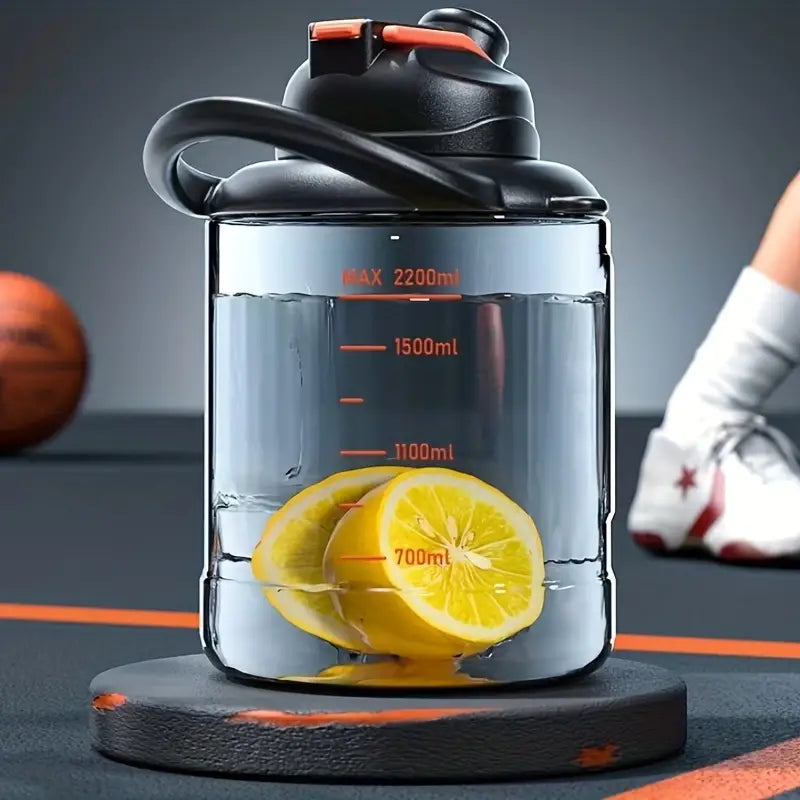 Transparent Big Belly Water Bottle, 2500ml Sports Fitness Water Bottle, Portable Anti Fall Water Barrel, Portable Fitness Jug, Sport Gym Drinking Tumbler Transparent Big Belly Water Bottle, 2500ml Sports Fitness Water Bottle, Portable Anti Fall Water Barrel, Portable Fitness Jug, Sport Gym Drinking Tumbler